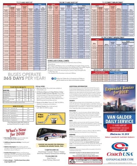 usa coach bus schedule o'hare.